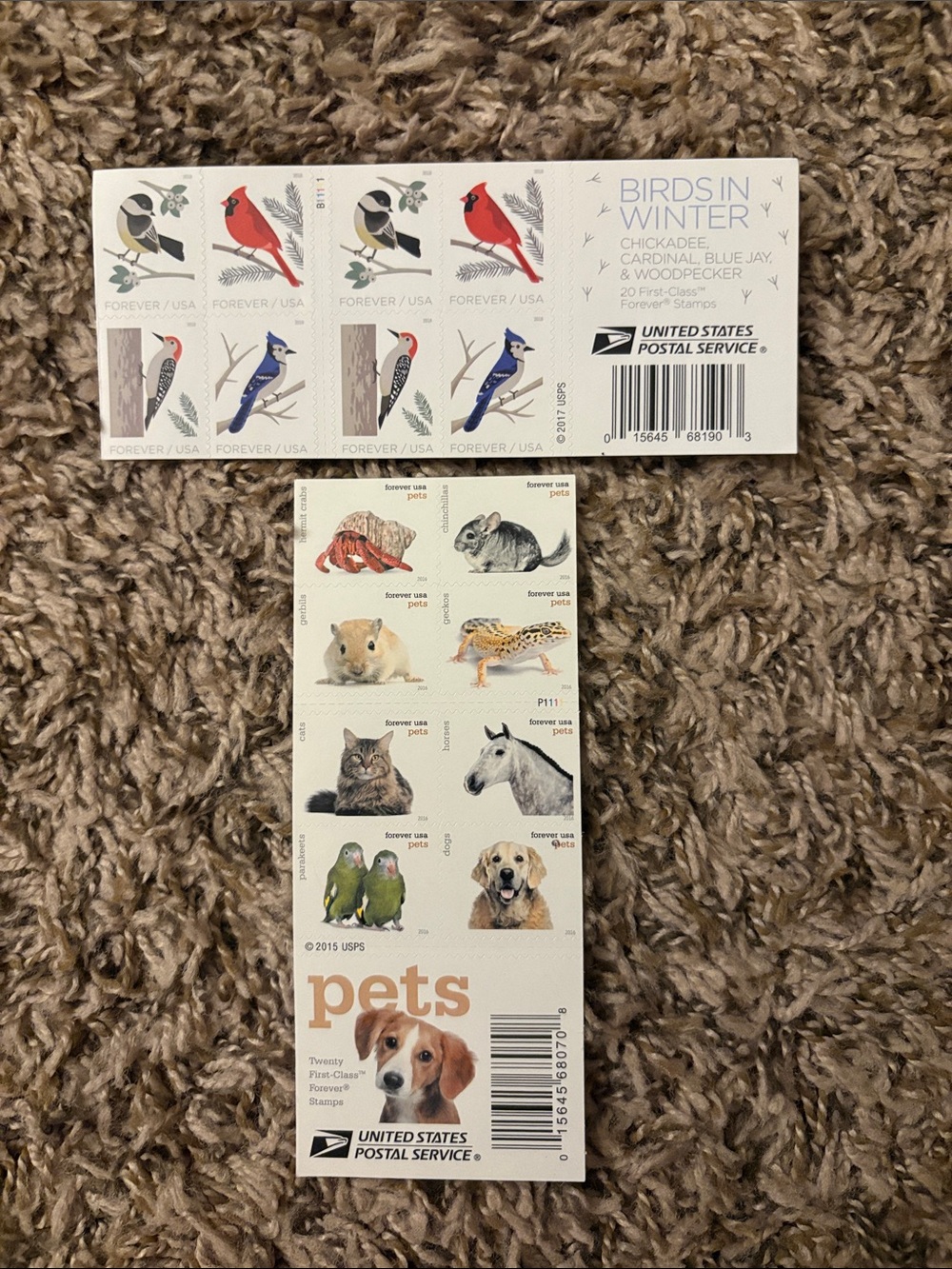 USPS Pets and Birds Forever Stamps 40 count new